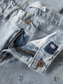 NAME IT Jeans Rose Wide Heart Light Blue Denim